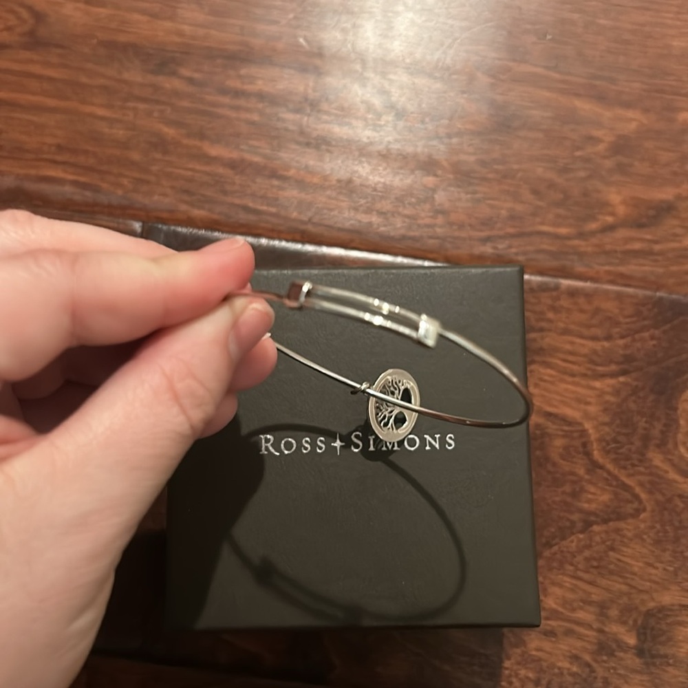 NWT Italian Tree of Life Sterling Silver Adjustable Bangle Bracelet Ross-Simons - Picture 4 of 4